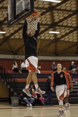 Colby Mitchell #30  Pregame warmups going for a dunk.