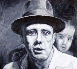 “Big Beuys Still Fight,Just With Grace,” an oil on canvas painting that will be on show in the Fireplace Gallery March 8. to 28. 