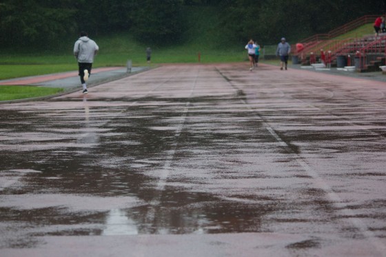 MHCC's track is showing signs of general wear and tear and lack of proper maintenance.