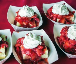 Strawberry shortcake served at last year's Strawberry Short Course festival.