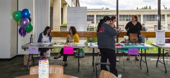 Mt. Hood’s ‘Game of Life College Edition’ event being held Tuesday in the Student Union where students had the opportunity to learn about the campus’s different resources and opportunities.