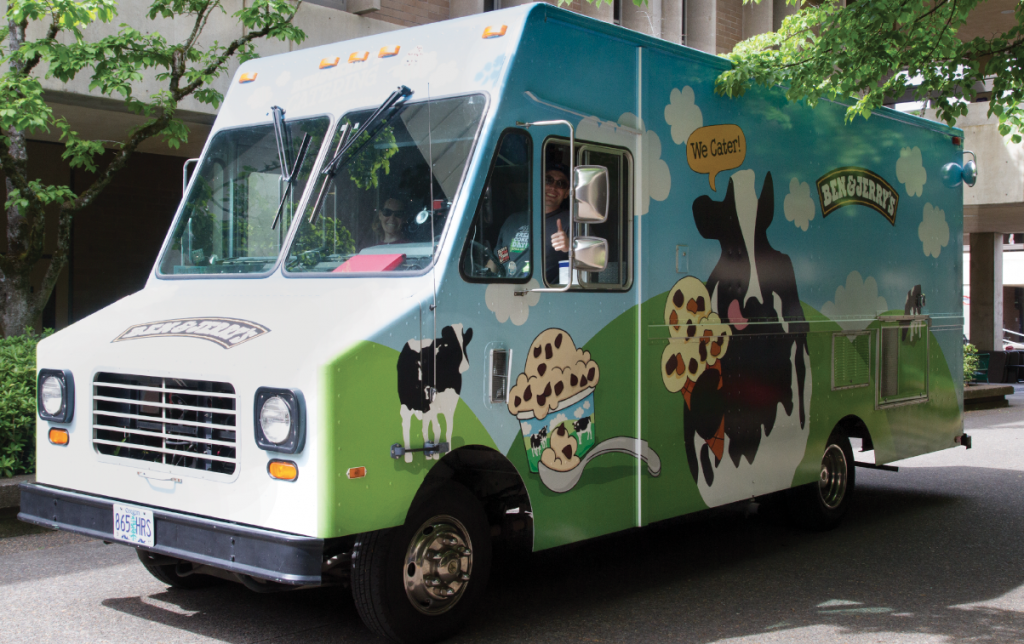 A local Ben & Jerry’s truck visited MHCC’s Gresham campus to encourage students to register to vote on campus on Wednesday.