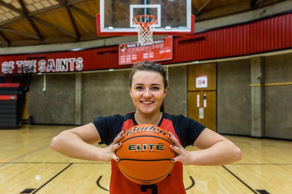 Jessica Parker is the Saints’ freshman point guard. She won the D1 state championship in high school with Country Chirstian last season.