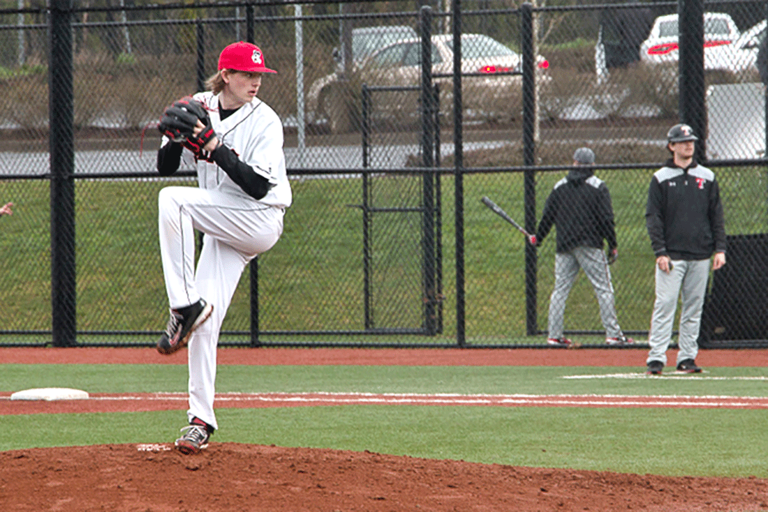Cody Curfman pitched three innings and allowed one run March 11 against Everett.