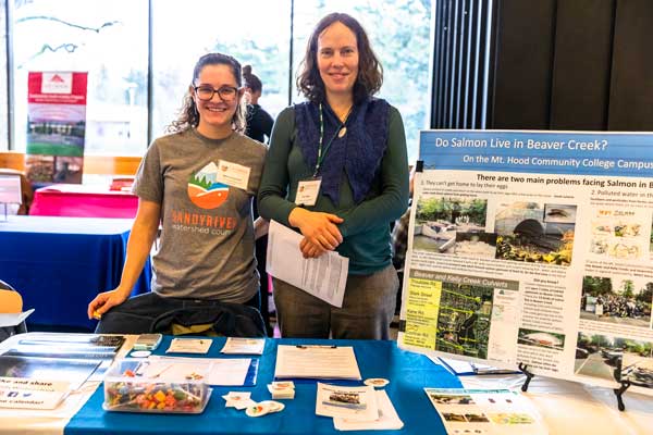 Photo of two women representing the Sandy River Watershed and conservation club.