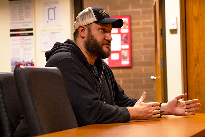 Photo of Ben “Benny King” Fitzhugh speaking during public input.