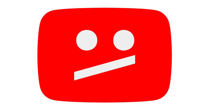 Graphic of Angry-Sad YouTube when a video is removed or won't load.