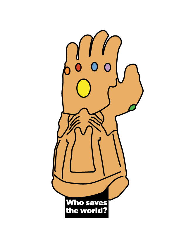 Glove of Thanos with infinity stones