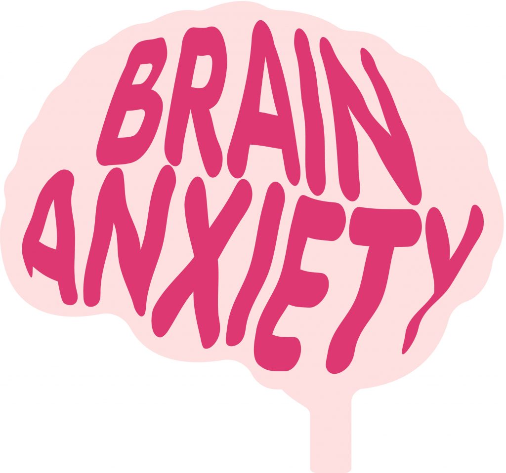 Graphic with the words "Brain Anxiety" inside.