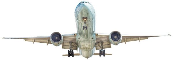 Photo of a plane in the air.